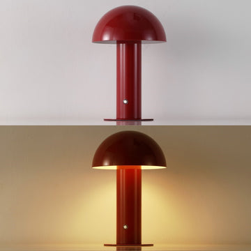 Boletus 10.75" Contemporary Bohemian Rechargeable/Cordless Iron Integrated LED Mushroom Table Lamp